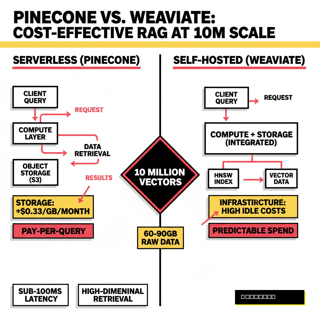 Developer choosing between two high-tech infrastructure paths